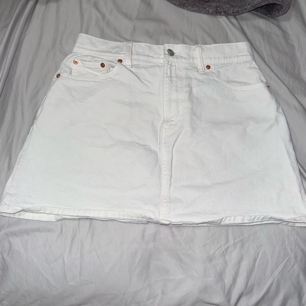 GAP White Denim Mini Skirt